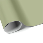 Gedämpfte Moosgrün-Farbe Geschenkpapier (Rolleneckpunkt)