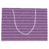 Gedämpfte Mulberry Glitter Style Horizontale Strei Große Geschenktüte (Rückseite)