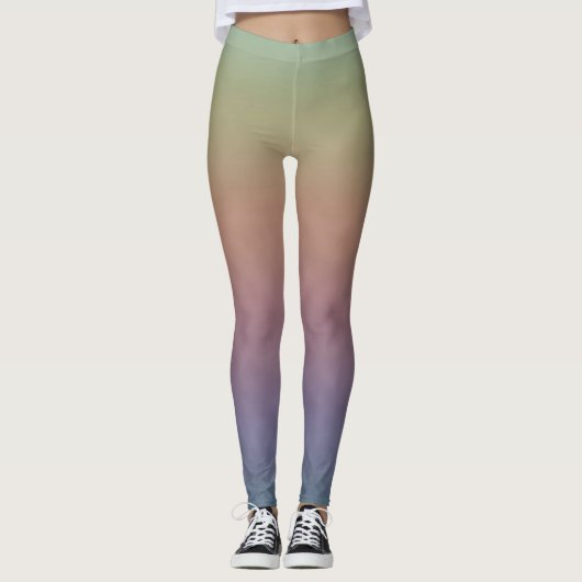 Gedämpfte Pastelllandschaft Leggings (Vorderseite)