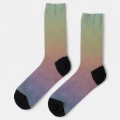 Gedämpfte Pastelllandschaft Socken (Linkes Detail)