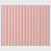 Gedämpfte rosa Streifen Classic Geschenkpapier (Flach)
