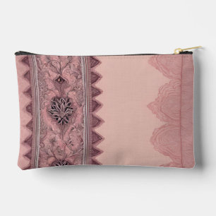 Gedämpfte rosafarbene und beige AI-Kunst im Blush- Zubehörtasche