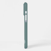 Gedämpfte Teal-Lettern iPhone Hülle (Linke Seite)