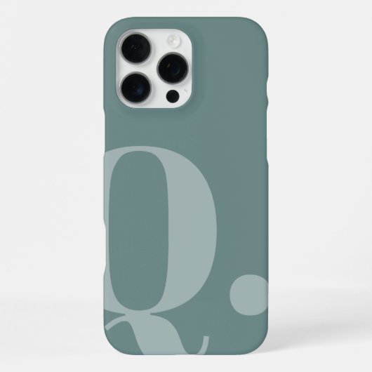 Gedämpfte Teal-Lettern iPhone Hülle (Rückseite)
