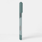Gedämpfte Teal-Lettern iPhone Hülle (Rechte Seite)