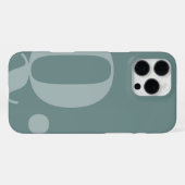 Gedämpfte Teal-Lettern iPhone Hülle (Rückseite (Horizontal))