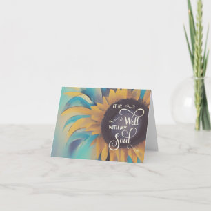 Gedämpfte Töne Sonnenblume Es ist gut Karte