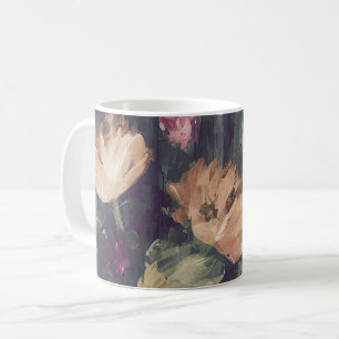 Gedämpfte Töne Vintage-Blumenmuster Kaffeetasse