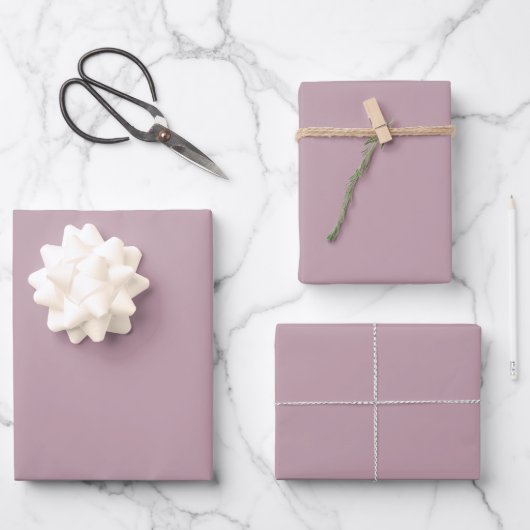 Gedämpfte weiche graue rosa Rose Frühlingstrendfar Geschenkpapier Set (Vorderseite)