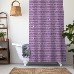Gedämpfter Maulbeer-Glitter-Stil horizontale Strei Duschvorhang