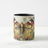 gedämpfter Schmetterling mit Blumen Tasse (Zentrum)
