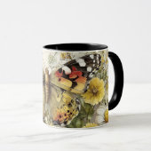 gedämpfter Schmetterling mit Blumen Tasse (VorderseiteRechts)