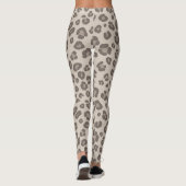 Gedämpfter Taupe-Leopardenprint Leggings (Rückseite)
