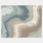 Gedämpfter, weicher, blau-grüner, brauner, abstrak fleecedecke (Vorderseite (Horizontal))