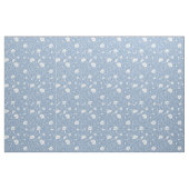 Gedämpftes Blau-Weiß-Wildblumenmuster Stoff (Fat Quarter (45,7 x 55,9 cm))