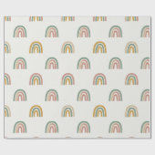 Gedämpftes Boho-Regenbogen-Scandi-Muster  Geschenkpapier (Flach)