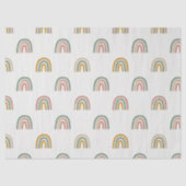 Gedämpftes Boho-Regenbogen-Scandi-Muster  Seidenpapier (Vorderseite)