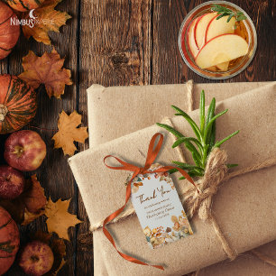Gedämpftes Florales Hellbeiges Thanksgiving-Gesche Geschenkanhänger