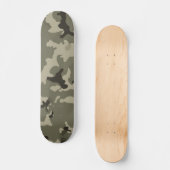 Gedämpftes grünes Tarnmuster Skateboard (Vorderseite)