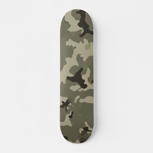 Gedämpftes grünes Tarnmuster Skateboard (Vorne)