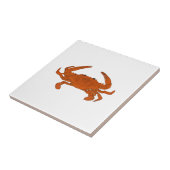 Gedämpftes Krabben-Logo (atlantische blaue Krabbe) Fliese (Seite)