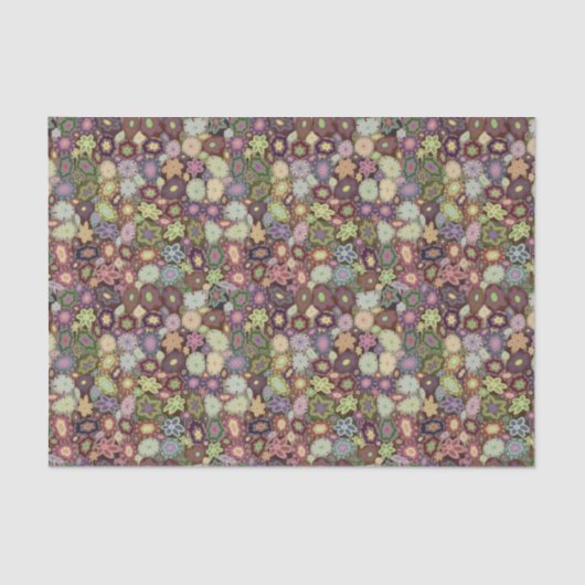 Gedämpftes Millefiori Seidenpapier (Vorderseite)