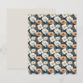 Gedämpftes Orange und Creme Mohn Blumen Scrapbook