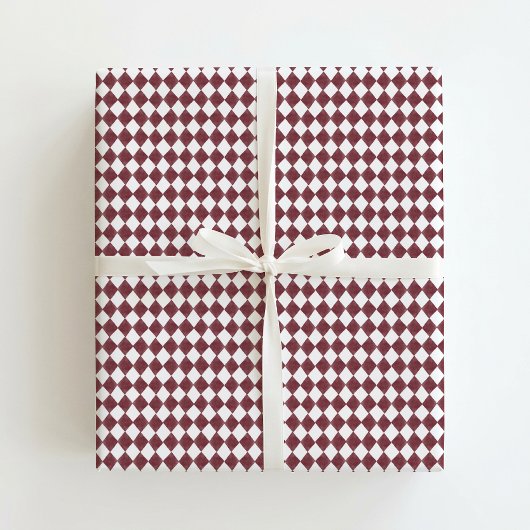 Gedämpftes rotes Diamantmuster-Wrap-Papier Geschenkpapier
