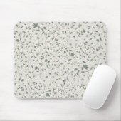 Gedämpftes Salbeigrün Florales Botanisches Muster Mousepad (Mit Mouse)