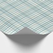 Gedämpftes Teal-Mikro-Karo-Muster Geschenkpapier (Ecke)