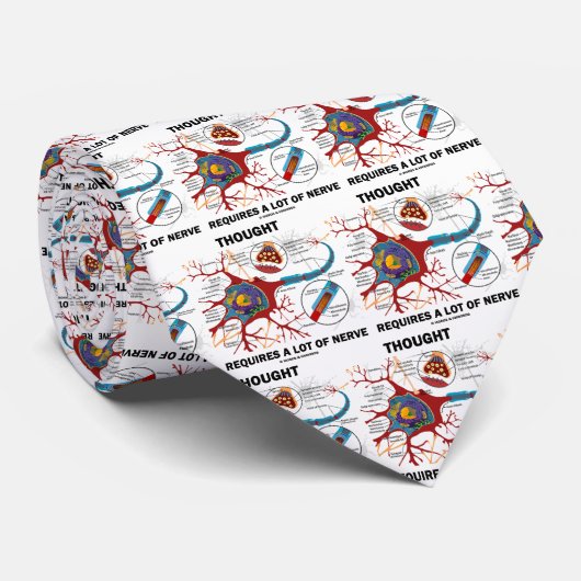 Gedanke erfordert viel Nerv (Synapse) Krawatte (Gerollt)