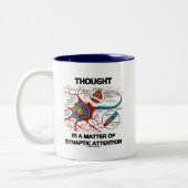 Gedanke ist eine Angelegenheit der synaptischen Zweifarbige Tasse (Links)