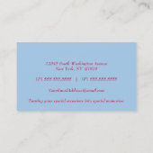 Gedanke sprudelt Event-Planer-Visitenkarten Visitenkarte (Rückseite)