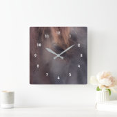 Gedanken an das Auge eines Pferdes Quadratische Wanduhr (Zuhause)