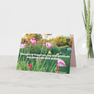Gedanken an Glück Blumen Garten Karte