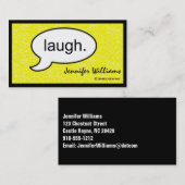 Gedanken Cloud Laugh Comedian Business Card Visitenkarte (Vorne/Hinten)