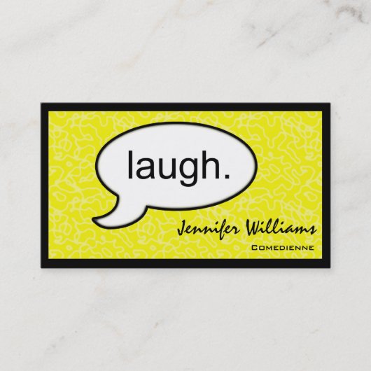 Gedanken Cloud Laugh Comedian Business Card Visitenkarte (Vorderseite)