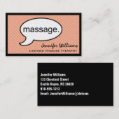 Gedanken Cloud Massage Therapist Business Card Visitenkarte (Vorne/Hinten)