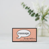 Gedanken Cloud Massage Therapist Business Card Visitenkarte (Stehend Vorderseite)