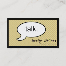 Gedanken Cloud reden Psychotherapeut Business Card Visitenkarte