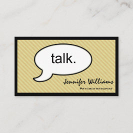Gedanken Cloud reden Psychotherapeut Business Card Visitenkarte