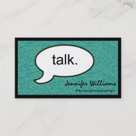 Gedanken Cloud reden Psychotherapeut Business Card Visitenkarte