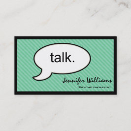 Gedanken Cloud reden Psychotherapeut Business Card Visitenkarte