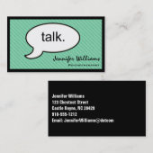 Gedanken Cloud reden Psychotherapeut Business Card Visitenkarte (Vorne/Hinten)