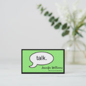 Gedanken Cloud reden Psychotherapeut Business Card Visitenkarte (Stehend Vorderseite)