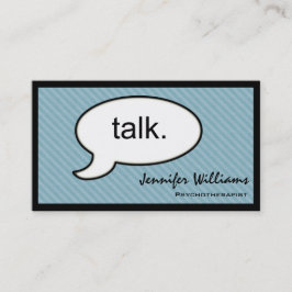 Gedanken Cloud reden Psychotherapeut Business Card Visitenkarte