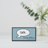 Gedanken Cloud reden Psychotherapeut Business Card Visitenkarte (Stehend Vorderseite)