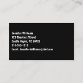 Gedanken Cloud reden Psychotherapeut Business Card Visitenkarte (Rückseite)
