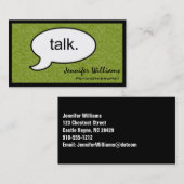 Gedanken Cloud reden Psychotherapeut Business Card Visitenkarte (Vorne/Hinten)