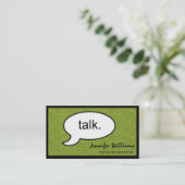 Gedanken Cloud reden Psychotherapeut Business Card Visitenkarte (Stehend Vorderseite)